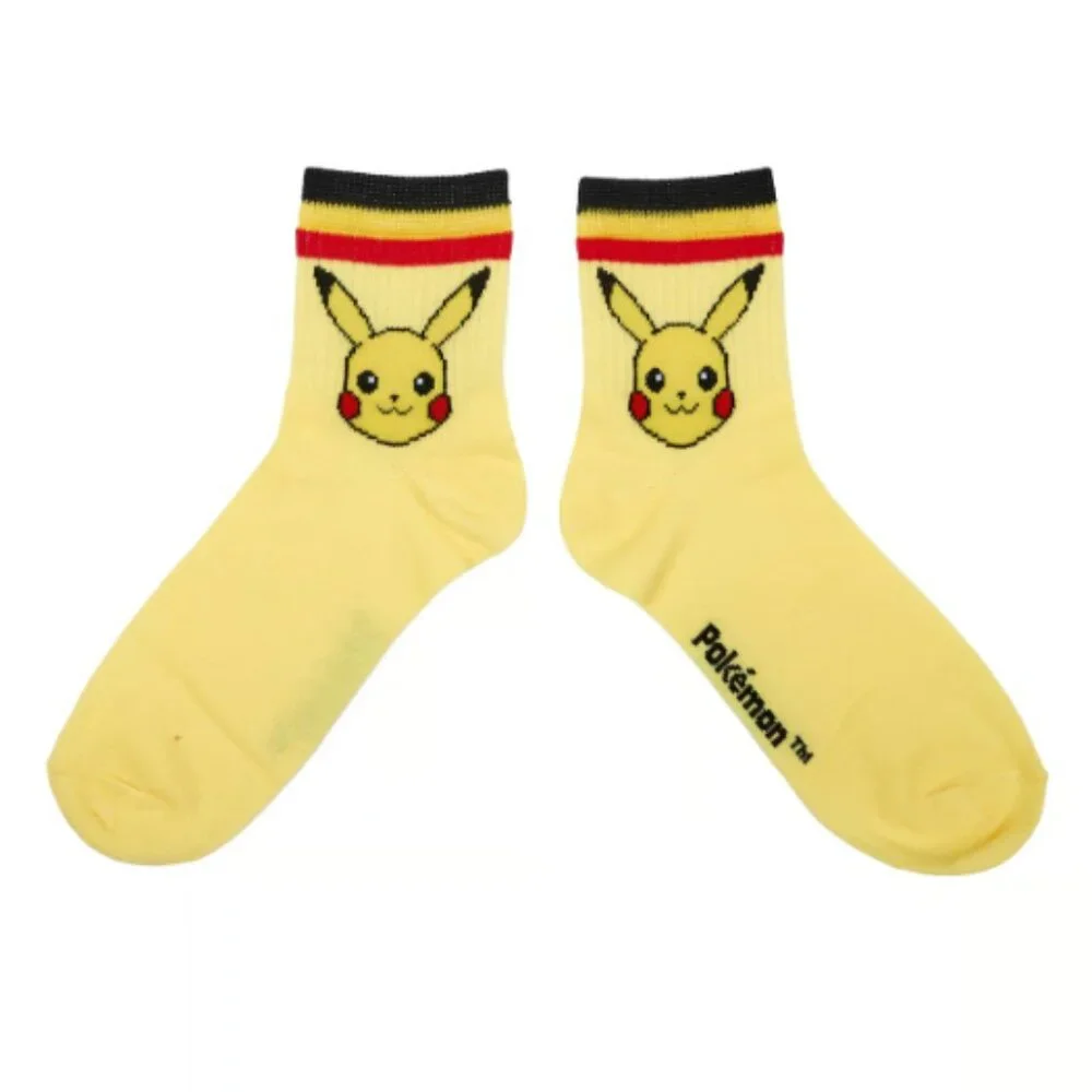 Pokémon 3 Pair Adult Quarter Crew Sock Set
